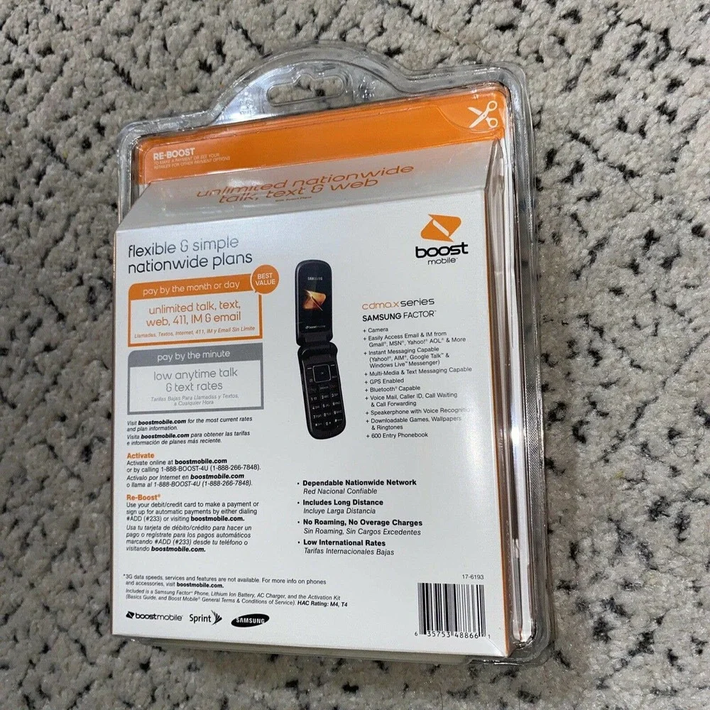 Samsung M260 Factor Boost Mobile Cell Phone Camera New Factory Sealed